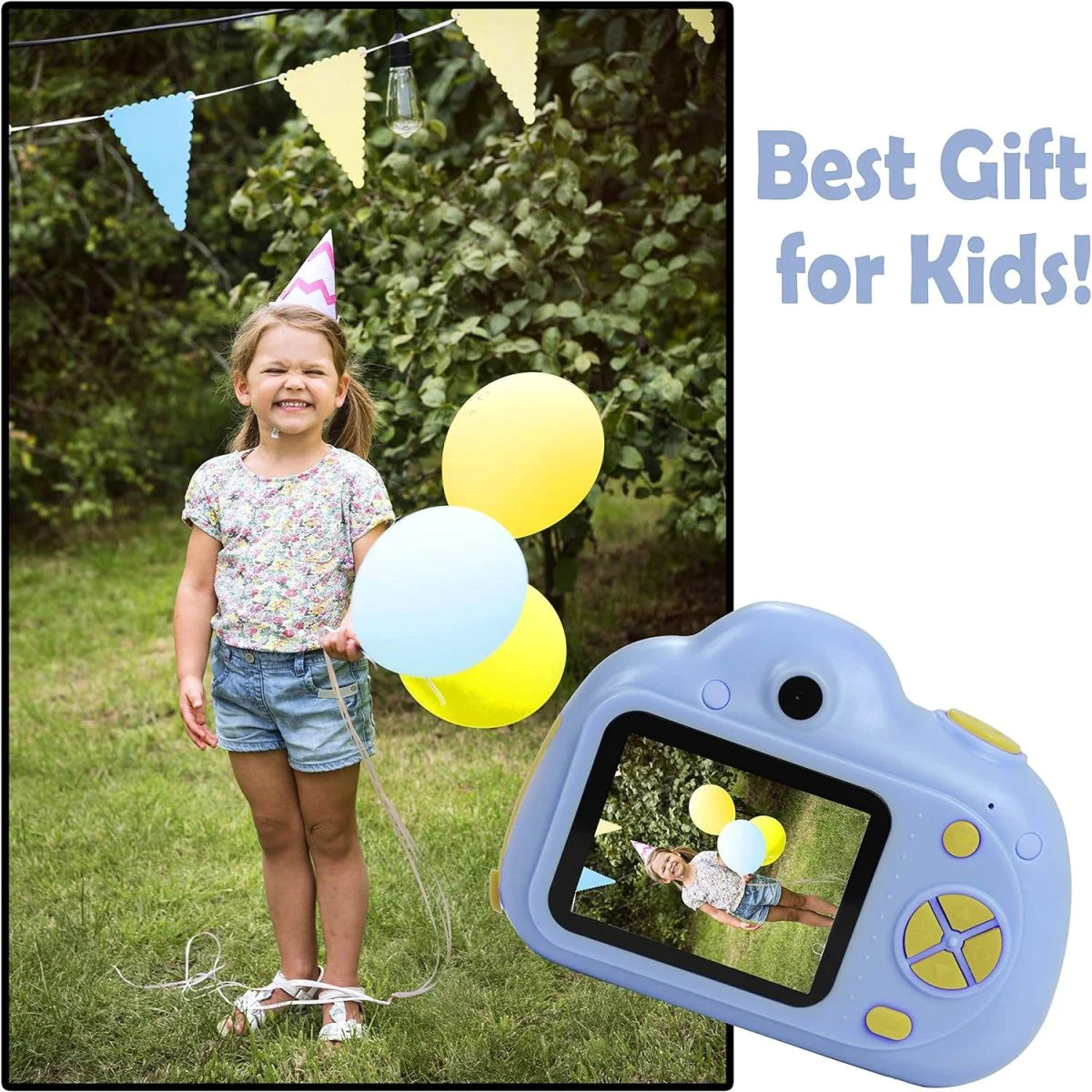 IQ Toys Digital Camera for Kids - Capture, Record, Play, and Have Fun! Includes 16GB SD Card, USB Cable, Card Reader, and Wearable Necklace