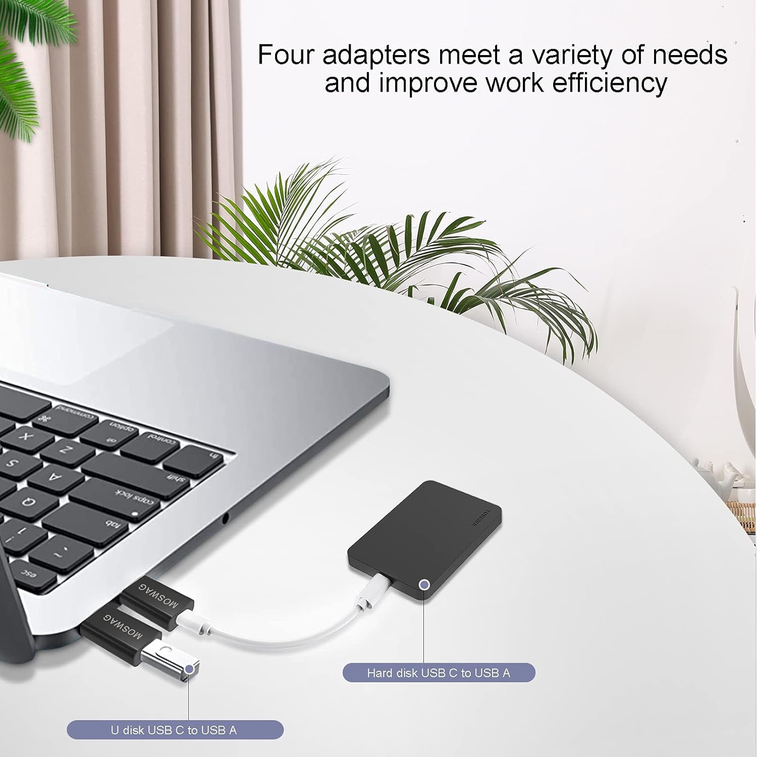 3 Packs USB C to USB Adapter USB Male to USB C Female Adapter USB C Adapter Type-C to Type a Compatible with Apple Magsafe Charger,Imac,Macbook Pro,Macbook,Laptops,Pc,Computers and More