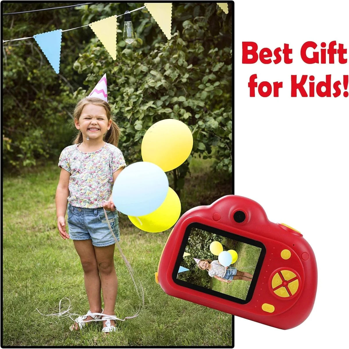 IQ Toys Digital Camera for Kids - Capture, Record, Play, and Have Fun! Includes 16GB SD Card, USB Cable, Card Reader, and Wearable Necklace