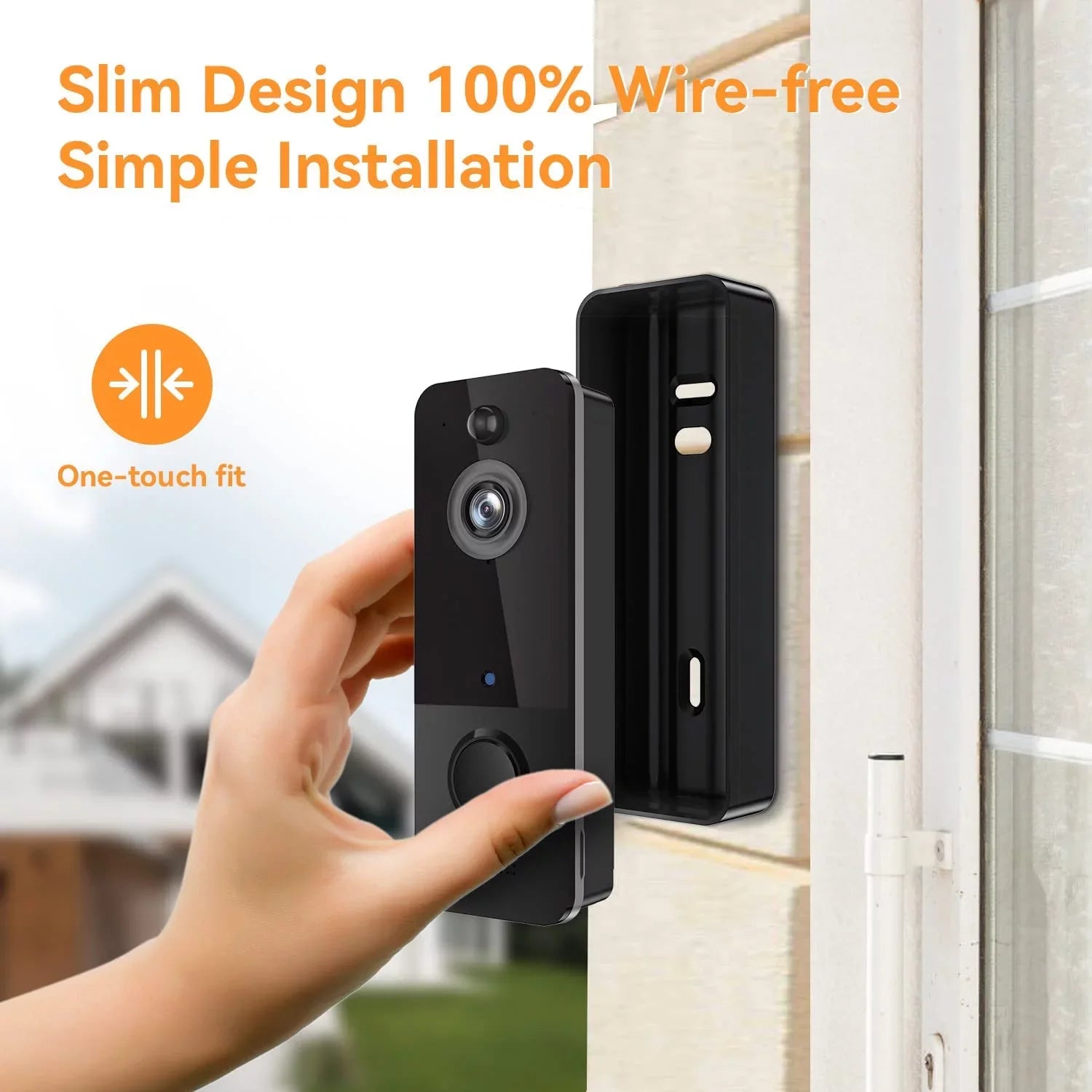 "📹✨ Upgrade Your Home Security! Check out our Wireless Smart Video Doorbell Camera with Chime - sleek black design for a modern touch! 🚪🔔 #SmartHome #Security"