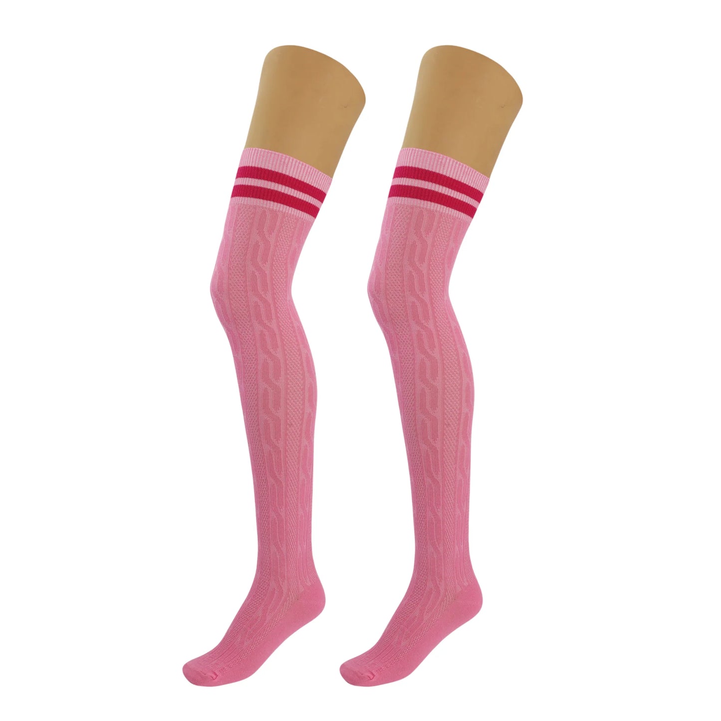 1 Pair - Thigh High Knitted Socks for Women Warm Stocking over Knee Long Boot Socks