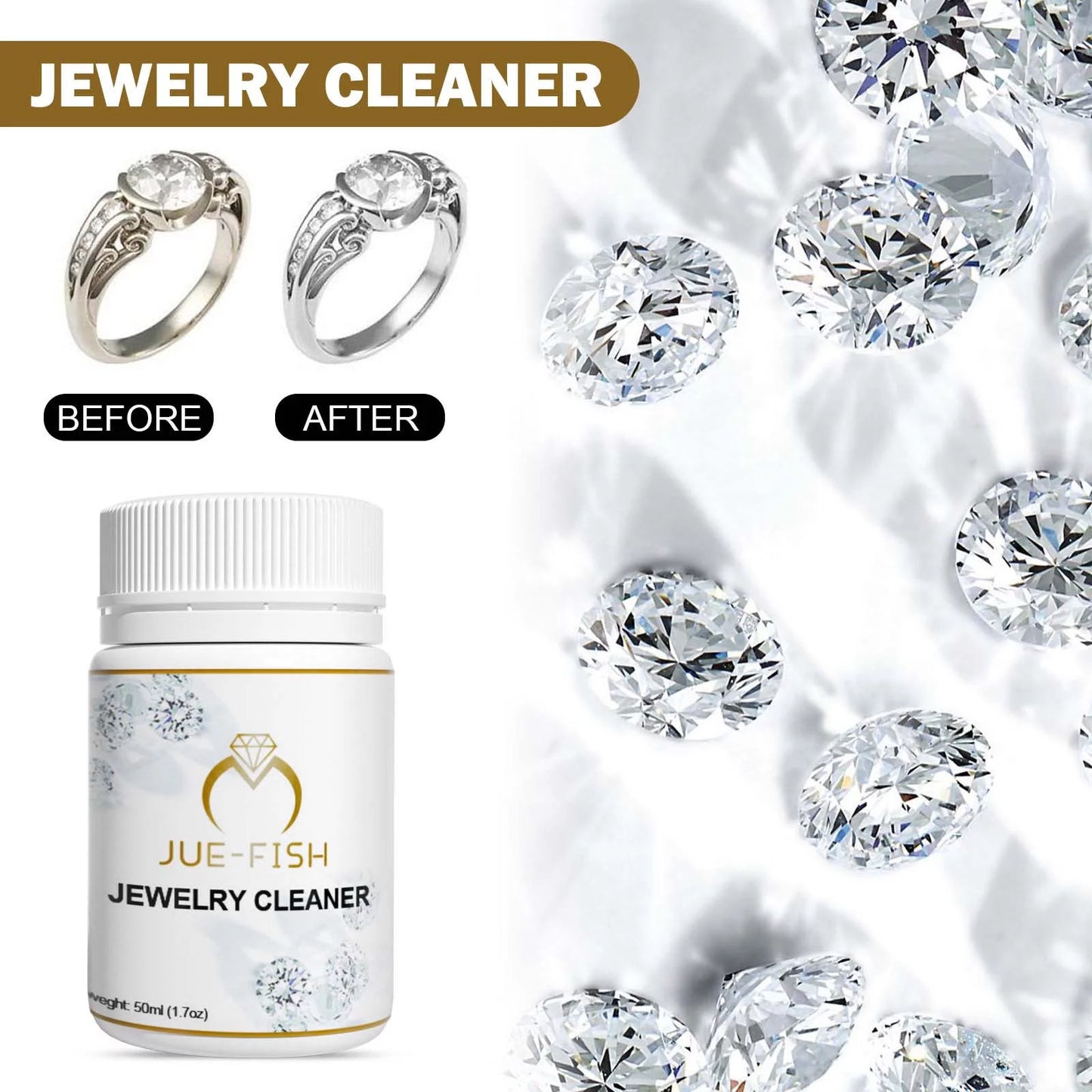 , Gold and Silver , Toxin and Chemical-Free Jewelry Cleaning Solution, Gentle Cleaner Spray for Shine & Brilliance to Gold, Platinum, Precious Gemstones & Diamond