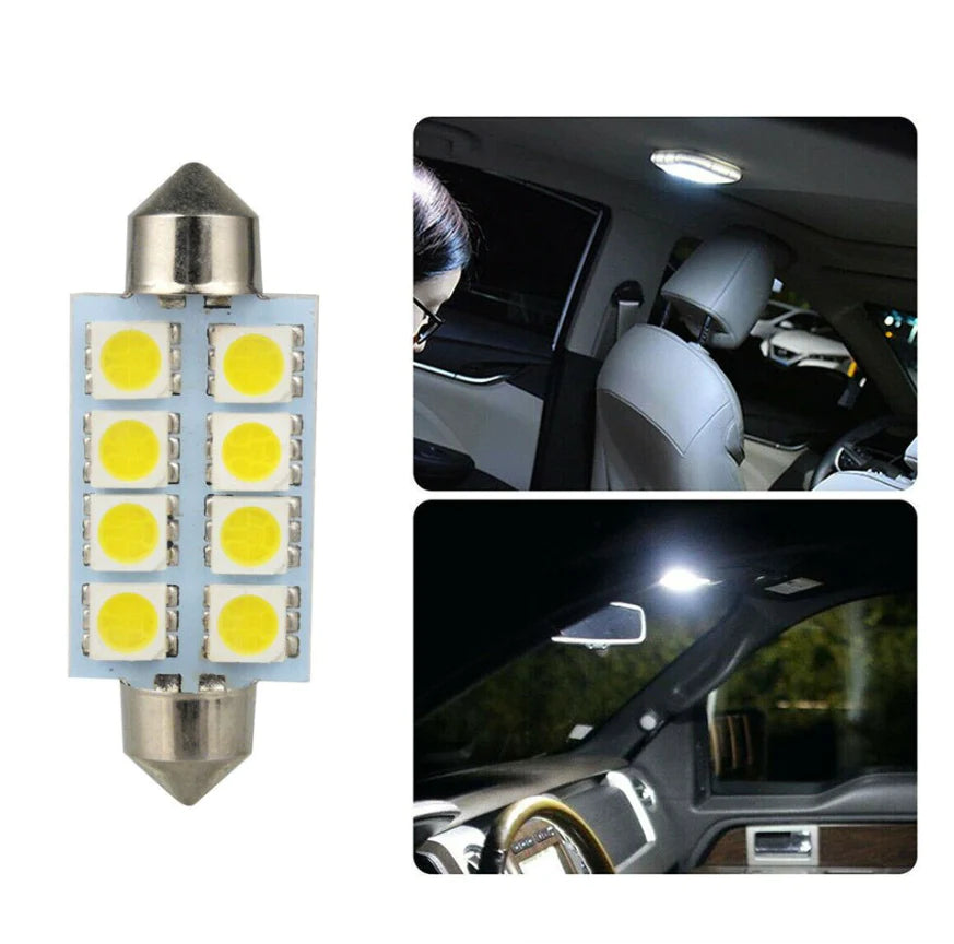 14Pcs T10 36Mm LED Interior Car Accessories Kit Map Dome License Plate Lights