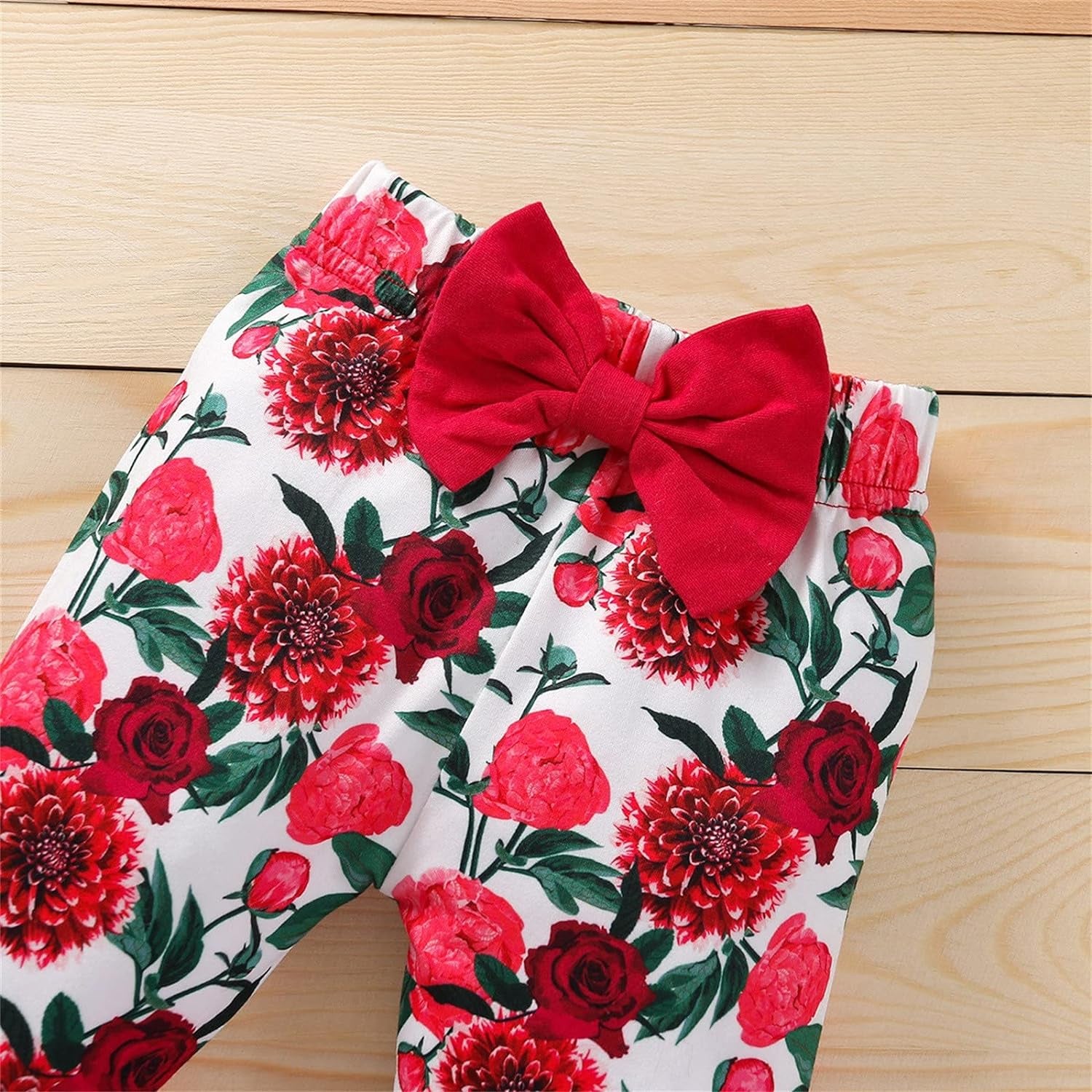 Newborn Girl Clothes 3PCS Baby Fall Winter Outifts Long Sleeve Letter Print Bodysuits Floral Bow Pant Headband Sets